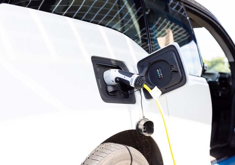 Gateshead UK: 26th Sept 2021: Closeup of an electric car on charge EV, green sustainable travel